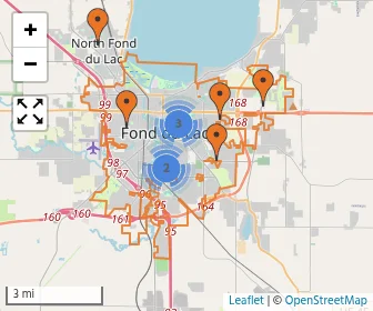 Area schools map